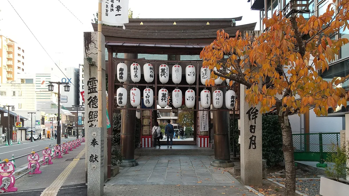 Kita-shinmon north gate at Kushida Shrine in Fukuoka